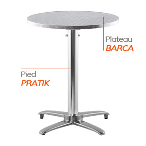 PRATIK tafelvoet en BARCA tafelblad - Tafel Alterego